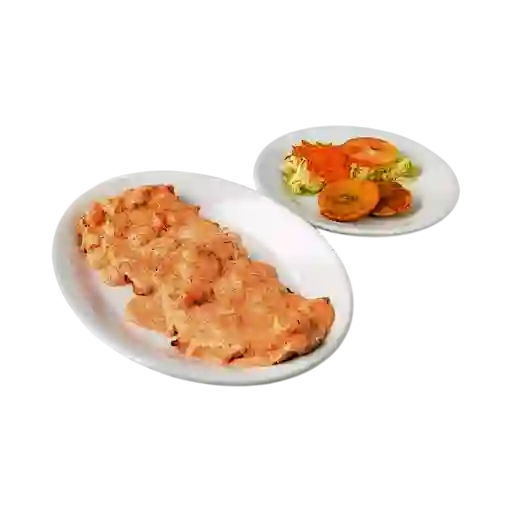 Róbalo en Salsa Blanca y Camarones Gratinados