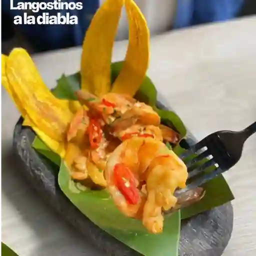 Langostinos a la diabla