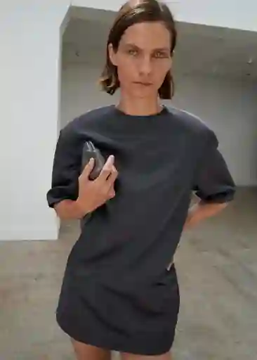 Vestido Dafne Antracita Talla S Mujer Mango