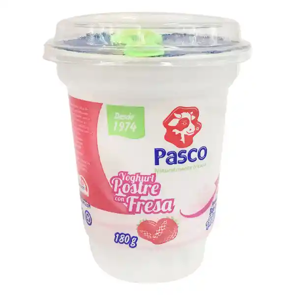 Yogurt Pasco Postre Con Fresa