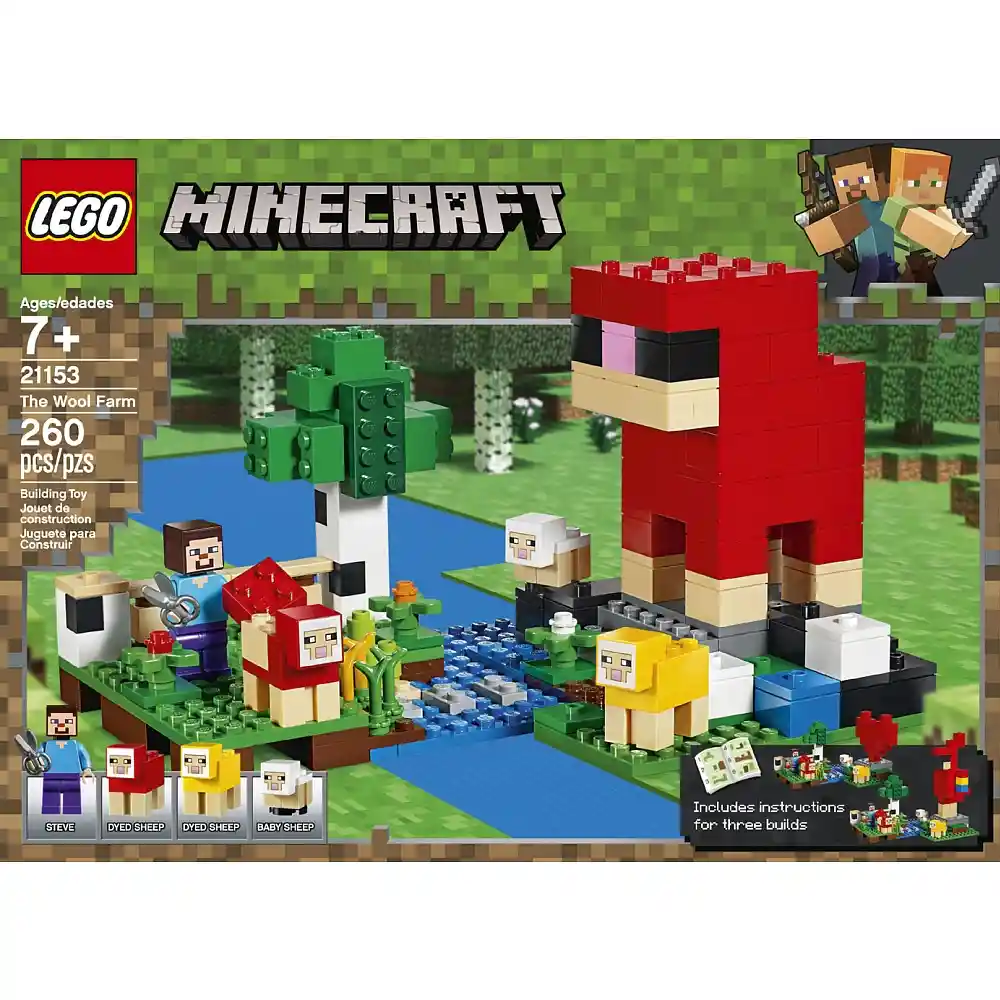 Lego Minecraft La Granja De Lana 7+ 260 U