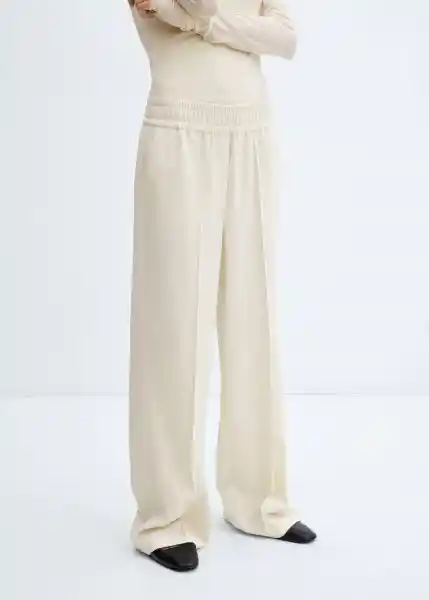 Pantalón Pina Crudo Talla M Mujer Mango