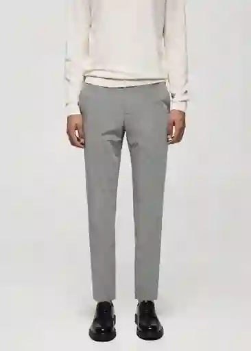 Pantalón Bologna Gris Talla 44 Hombre Mango