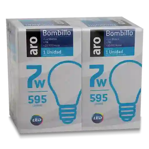 Aro Bombillo Led 7W Luz Blanca E27 20000 Hojas