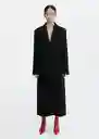Abrigo Dejavu Negro Talla XL Mujer Mango