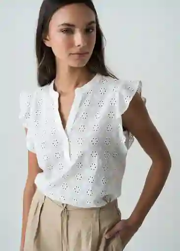 Camisa Zuzin Mujer Crudo Puro Claro Talla M 012G379 Naf Naf