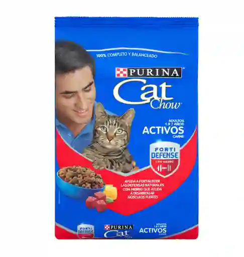 Cat Chow Alimento para Gatos Adultos Activos Sabor a Carne