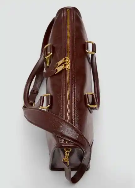 Bolso M Agnes Chocolate Talla 99 Mujer Mango