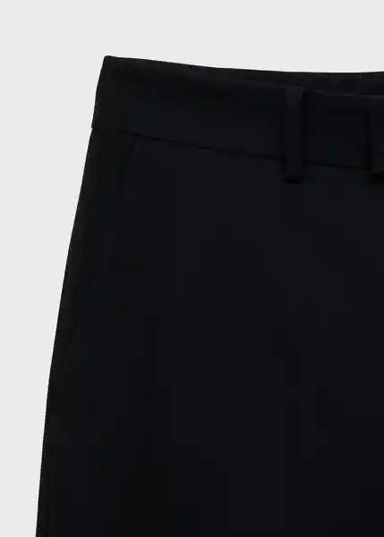 Pantalón Pau Negro Talla 40 Mujer Mango