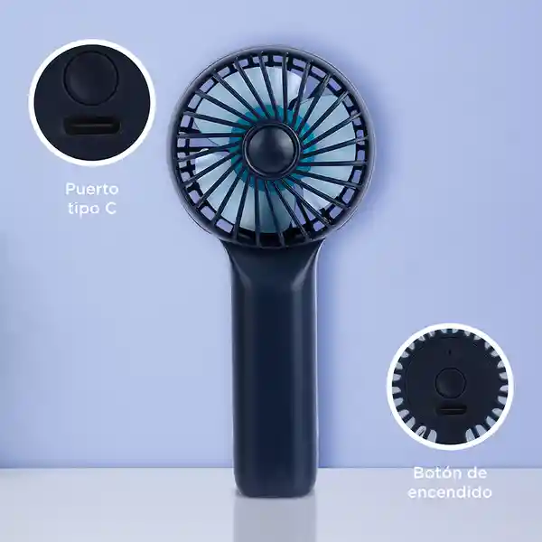 Mini Ventilador de Mano 1200 Mah Serie Azul Miniso