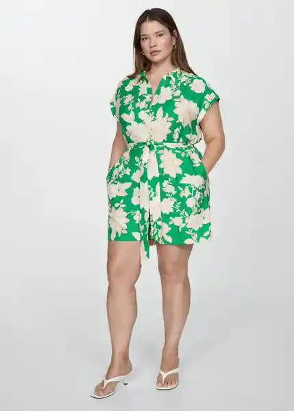 Enterizo Alazán Verde Talla 24 Mujer Mango