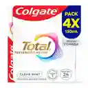 Colgate Crema Dental Total Clean Mint Prevención 150 mL x 4