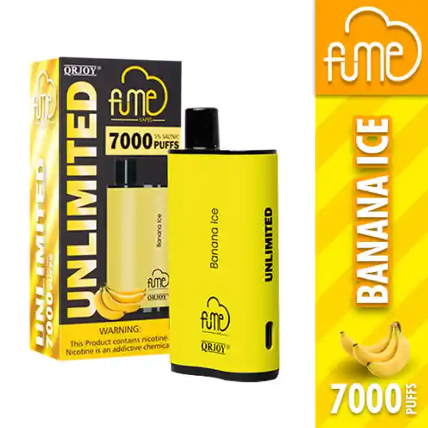 Vape Fume Banana Ice (5%)  Unlimited 7000 Puffs  - 1 Ud.