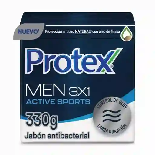 Jabón Antibacterial Protex Men Sport 110 g x 3