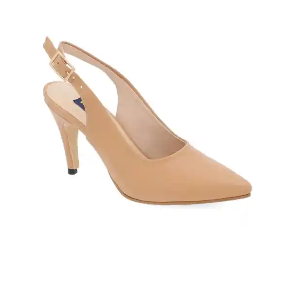 Tacones Punta Alley Beige Talla 37