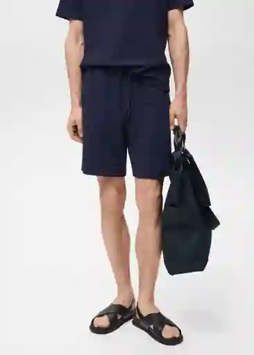 Short Seers Navy Talla M Hombre Mango