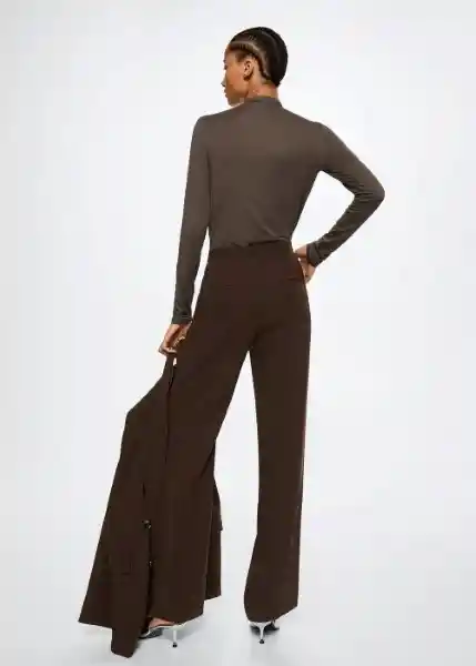 Pantalón Lupe Chocolate Talla 46 Mujer Mango