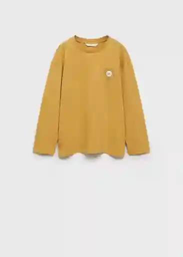 Camiseta Connect Ocre Talla 10 Niños Mango