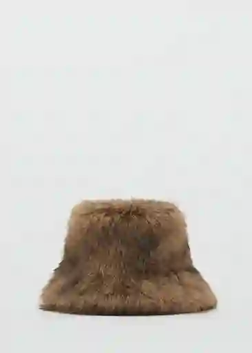 Sombrero Chessy Camel Talla 99 Mujer Mango