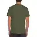 Gildan Camiseta Ring Spun su Adulto Verde Militar Talla L