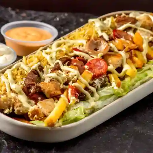 Salchipapa Mixta