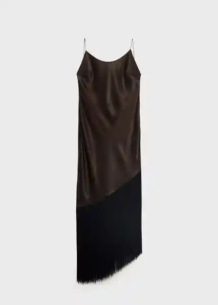 Vestido Natalia Marrón Talla M Mujer Mango