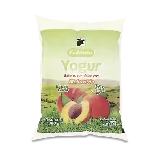 Colanta Yogur Entero Melocotonbolsa X 900 G