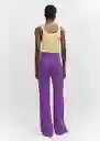 Pantalón Iguana Morado Talla 18 Mujer Mango