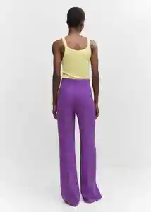 Pantalón Iguana Morado Talla 18 Mujer Mango