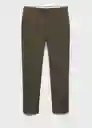 Pantalón Milan Khaki Talla 42 Hombre Mango