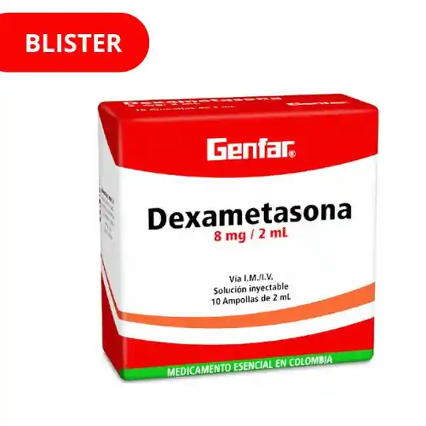 Genfar Solución Inyectable Ampolleta Dexametasona (8 mg/2 mL)