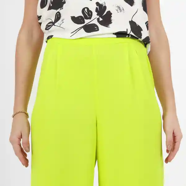 Pantalón Tiro Alto Bota Flare Verde Talla 8 - 529723