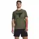 Under Armour Camiseta Project Rock Brahma Bull Hombre Verde T-S