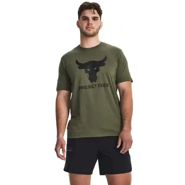 Under Armour Camiseta Project Rock Brahma Bull Hombre Verde T-S