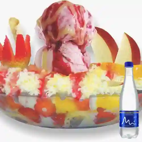 Combo Ensalada de Frutas Grande +Manantial S/gas 600ML