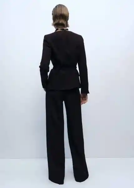 Pantalón Sake Chocolate Talla 38 Mujer Mango