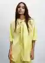 Blusa Gala-A Amarillo Pastel Talla S Mujer Mango