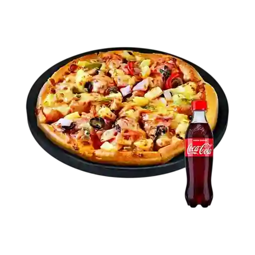 Combo Pizza de la Casa Corona +Cocacola Orig 400ml