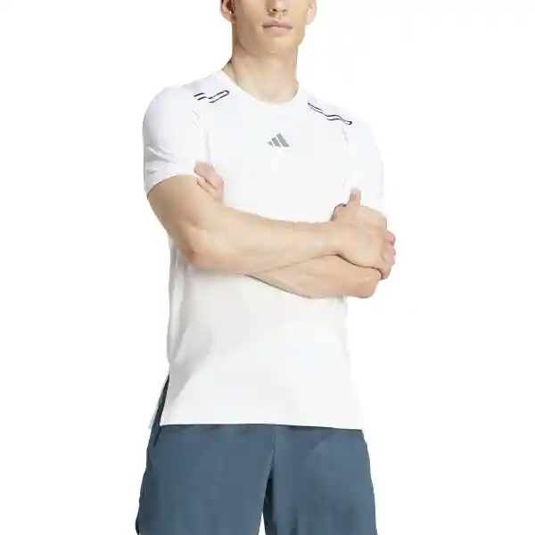 Adidas Camiseta Hiit Elv Tee Hombre Blanco Talla M IM1106