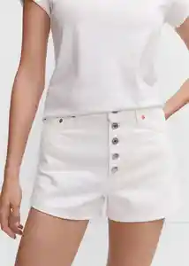 Short Iris Off White Talla 34 Mujer Mango