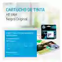 Hp Cartucho Tinta Negra664