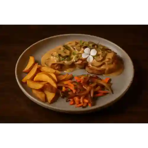 Lomo en Champiñones