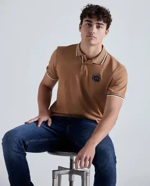  Camiseta Polo Hombre Cafe Talla Xxl 801E008 AMERICANINO 