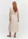 Vestido Anuk-h Off White Talla L Mujer Mango