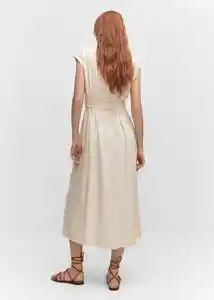 Vestido Anuk-h Off White Talla L Mujer Mango