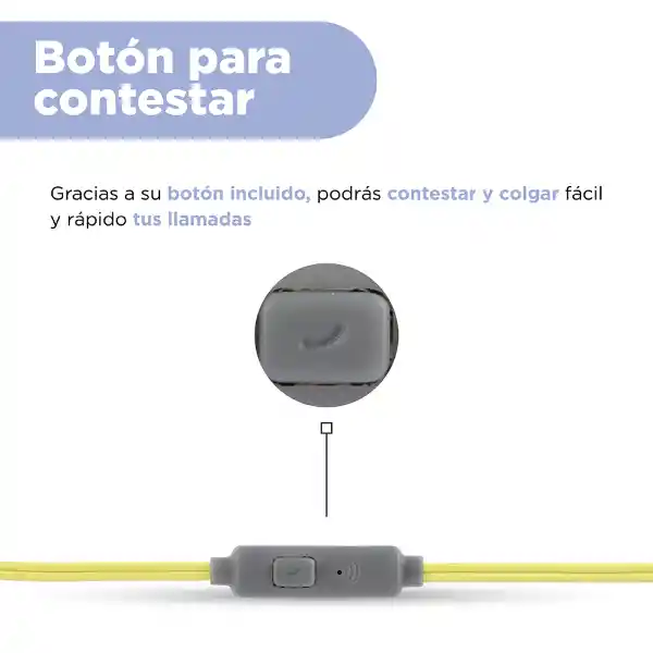 Audífonos Amarillo Modelo 22E14 Miniso