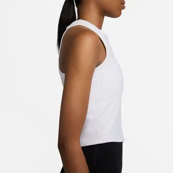 Nike Camiseta W One Fitted Df Crop Tank Mujer Blanco S