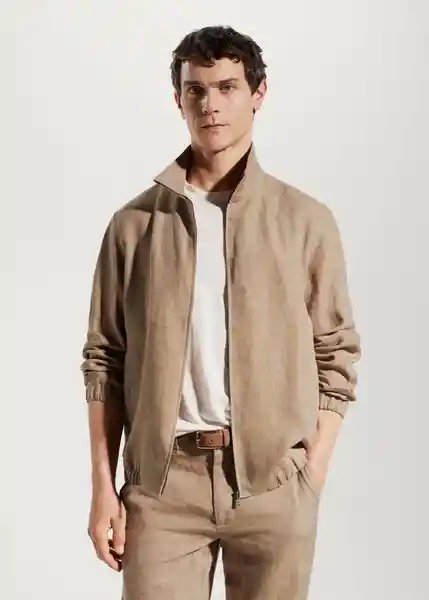 Chaqueta Pula Beige Talla XXL Hombre Mango