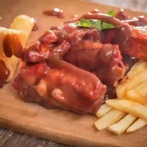 Costillitas de cerdo ahumadas bbq