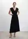 Vestido Maripaz Negro Talla XL Mujer Mango